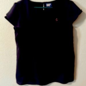 Lands End block short sleeve blouse